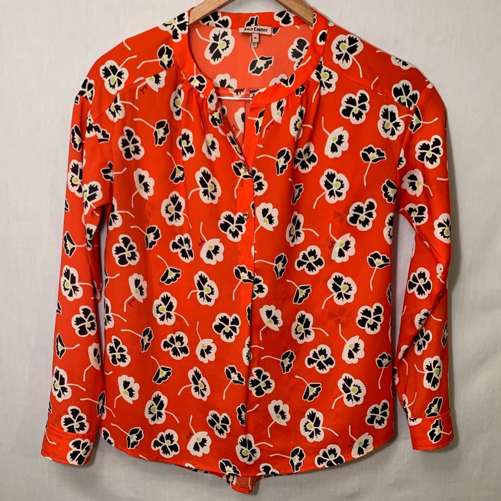 Juicy Couture Women’s Flower Print Blouse